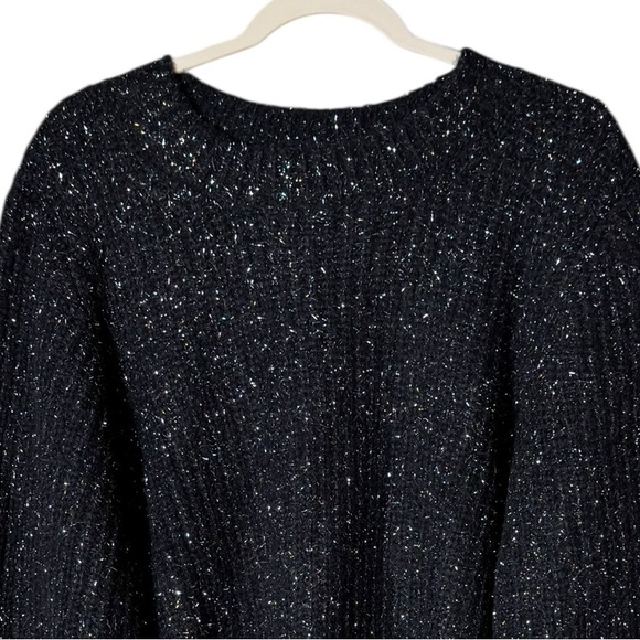 Boden Metallic Wool Speckled Sweater XL Chunky Whimsigoth Ballon Sleeve NWT - Picture 3 of 9
